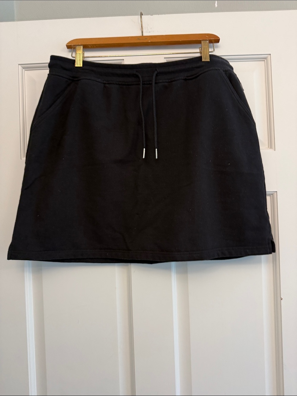 Eddie Bauer Black Drawstring Mini Skirt